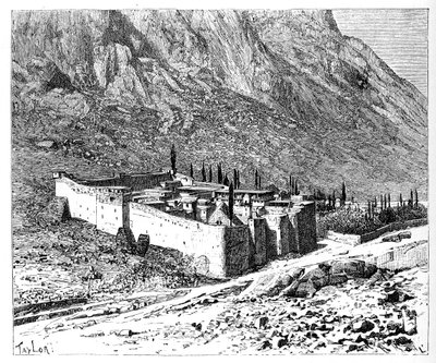 El Convento de Santa Catalina, Monte Sinaí, Egipto, 1895 de Unbekannt