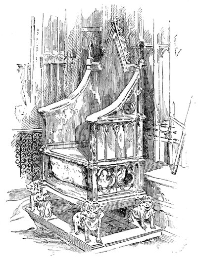 La Silla de la Coronación, Abadía de Westminster, Londres de Unbekannt