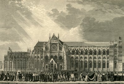 La procesión de coronación de Ana Bolena a la Abadía de Westminster, 1533, 1881 de Unbekannt