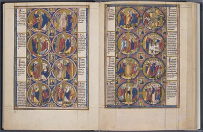 La Creación. Biblia moralizada Codex Vindobonensis 2554, ca 1250 de Unbekannt