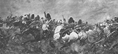 La Guerra de Crimea, 1854-56: El rally de los Scots Greys...en Balaclava, 1901 de Unbekannt