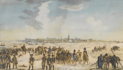 El cruce del Rin cerca de Düsseldorf por el ejército ruso, 13 de enero de 1814, 1814 de Unbekannt