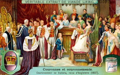 La coronación de Victoria, Reina de Inglaterra en 1837, c. 1900 de Unbekannt