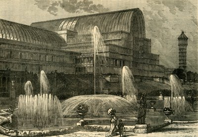 El Palacio de Cristal, desde el sur, c. 1878 de Unbekannt