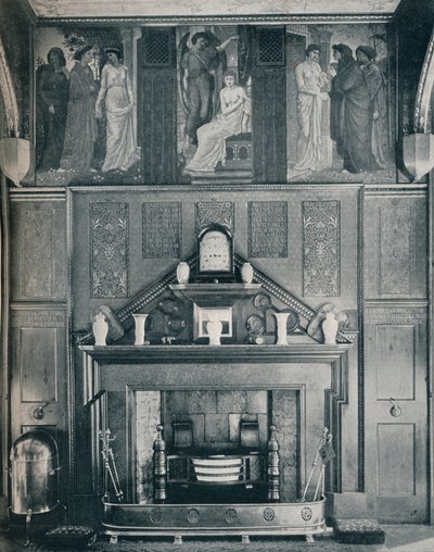 El friso de Cupido y Psique en No. I Palace Green North Wall, c1898 de Unbekannt