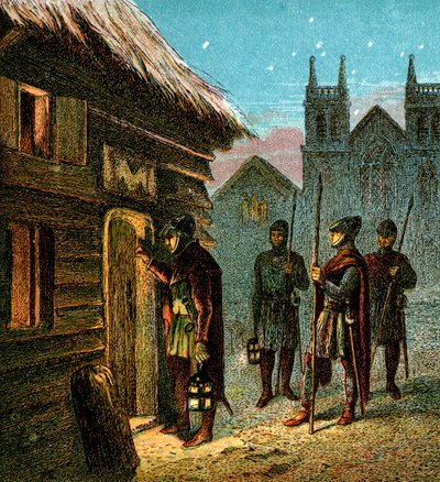 El toque de queda, c1850 de Unbekannt