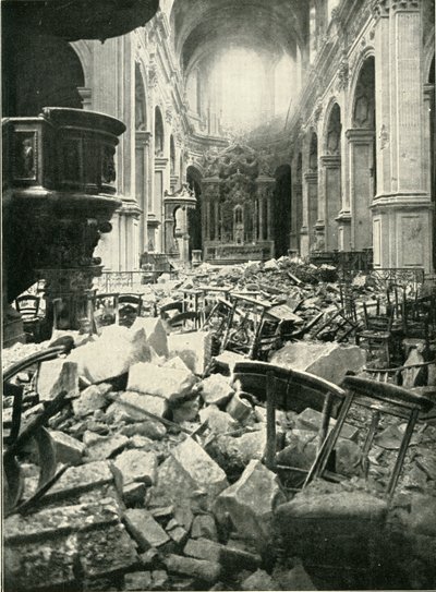 El daño hecho a la catedral de Cambrai, 1919 de Unbekannt