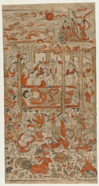La muerte de Buda, c. 1710s de Unbekannt