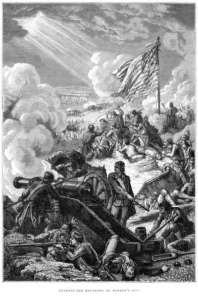 La defensa de Bunker Hill, 1775 de Unbekannt