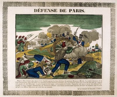 La defensa de París, 1814, siglo XIX de Unbekannt
