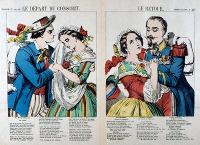 La partida y el regreso del conscripto, siglo XIX de Unbekannt