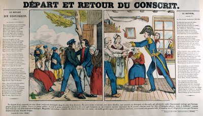 La partida y el regreso del conscripto, siglo XIX de Unbekannt