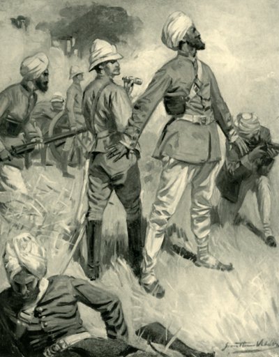 La devoción del ordenanza sij del General Roberts en Spingawi, 1901 de Unbekannt
