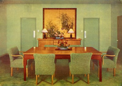 El comedor - Paul T. Frankl, Beverly Hills, California, 1941 de Unbekannt