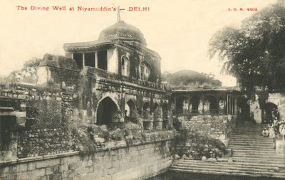 El pozo de buceo en Niyamudddins - Delhi de Unbekannt