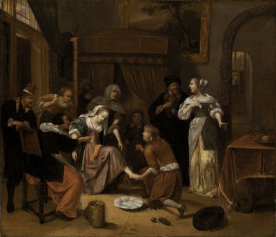 La visita del doctor, siglo XVII de Unbekannt