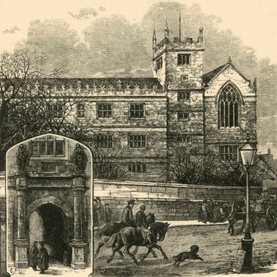 La puerta. La vieja escuela de gramática, 1898 de Unbekannt