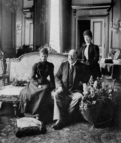 La Emperatriz Viuda de Rusia, el Rey Eduardo VII y la Reina Alexandra de Unbekannt