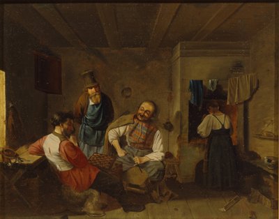 Los jugadores de damas de Unbekannt