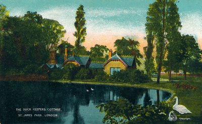 La cabaña del cuidador de patos, St. James Park, Londres, 1907 de Unbekannt