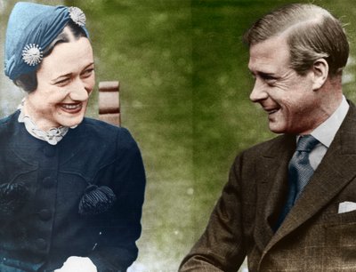El Duque y la Duquesa de Windsor Sra. Simpson en el Chateau de Cande, Francia, 1937 de Unbekannt