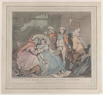 El paciente moribundo, o la última tarifa del doctor, 1 de abril de 1786 de Unbekannt