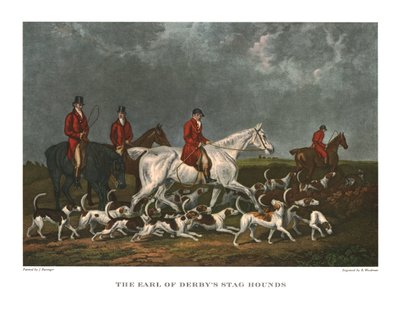Los perros de caza del Conde de Derby, principios del siglo XIX, c1955 de Unbekannt