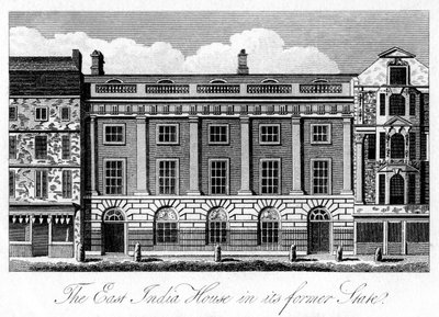 La Casa de la India Oriental en su estado anterior, Londres, principios del siglo XIX de Unbekannt