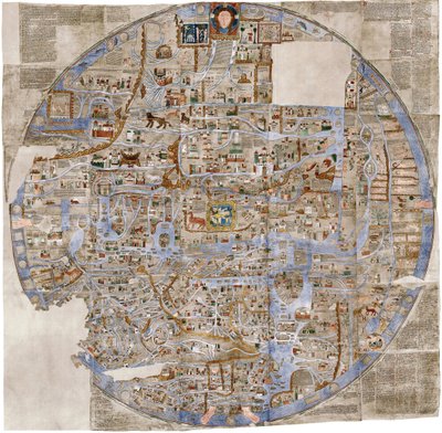 El mapa de Ebstorf, c. 1300 de Unbekannt