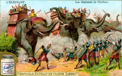 Los elefantes de Pirro, c1900 de Unbekannt