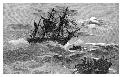 El Endeavour en el arrecife, Australia, 1770 1886 de Unbekannt