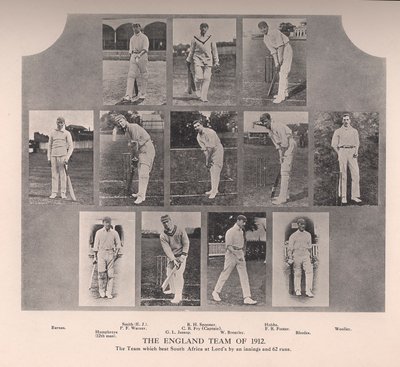 El equipo de cricket de Inglaterra de 1912 de Unbekannt