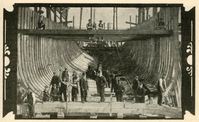 El barco inglés, Discovery, en construcción, 1901 de Unbekannt