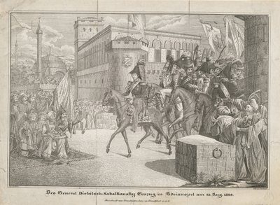 La entrada del Conde Ivan Ivanovich Diebitsch-Zabalkansky en Adrianópolis, 1829 de Unbekannt