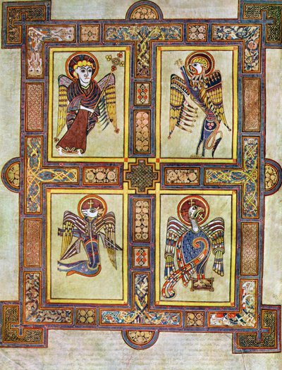 Los Símbolos Evangélicos, 800 d.C., siglo XX de Unbekannt