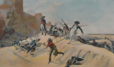 El ejemplo. - Kleber en el asalto de Acre, 1799, 1896 de Unbekannt