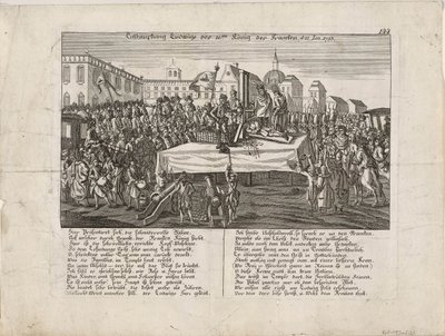 La ejecución de Luis XVI el 21 de enero de 1793 de Unbekannt