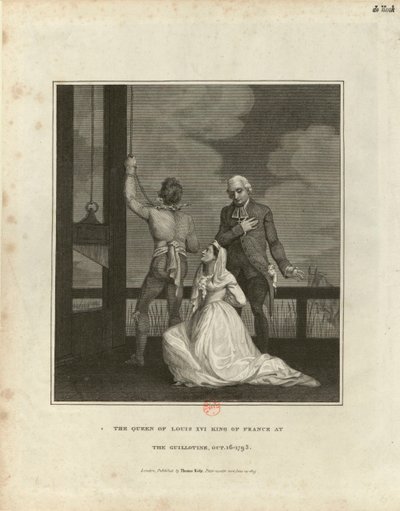 La ejecución de María Antonieta el 16 de octubre de 1793, 1815 de Unbekannt