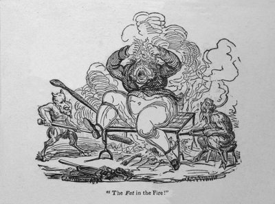 La grasa en el fuego!, c1820 de Unbekannt