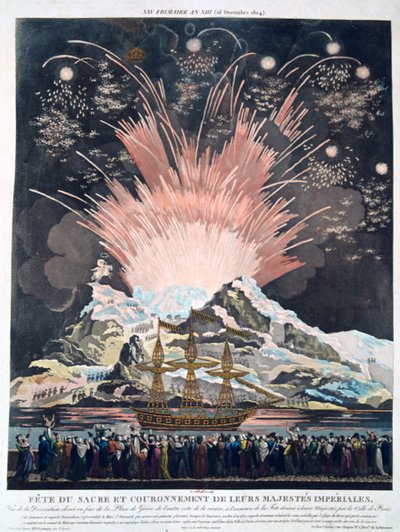 Las festividades de la coronación, París, 2 de diciembre de 1804 de Unbekannt