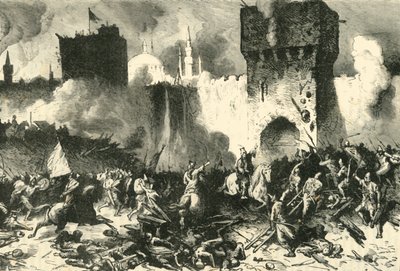 El asalto final a Constantinopla, 29 de mayo de 1453, 1890 de Unbekannt