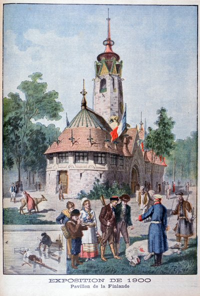 El Pabellón de Finlandia en la Exposición Universal de 1900, París, 1900 de Unbekannt