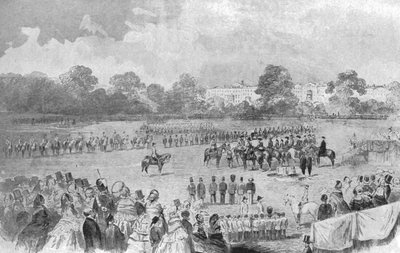 La Primera Distribución de la Cruz Victoria por la Reina Victoria, Hyde Park, 26 de Junio de 1857 de Unbekannt