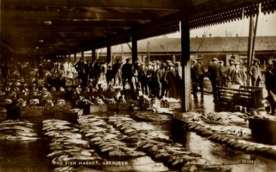 El mercado de pescado, Aberdeen, finales del siglo XIX-principios del siglo XX de Unbekannt