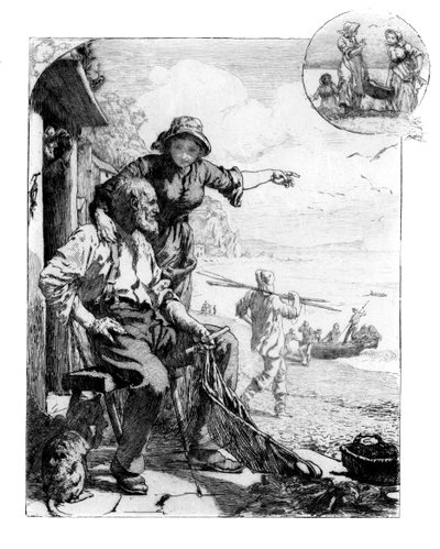 La Cosecha de los Pescadores. Caballa en la Bahía, Boceto en el Sur de Devon, 1882 de Unbekannt