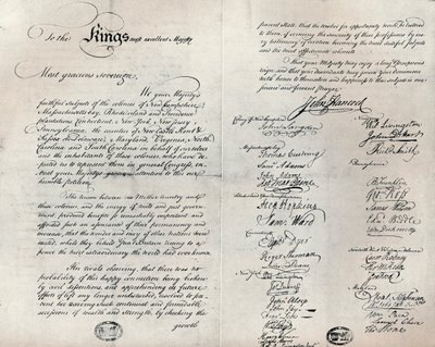 La copia Fitzwilliam de la Petición de la Rama de Olivo, 1775 de Unbekannt
