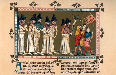 Los flagelantes en Doornik en 1349, 1903 de Unbekannt