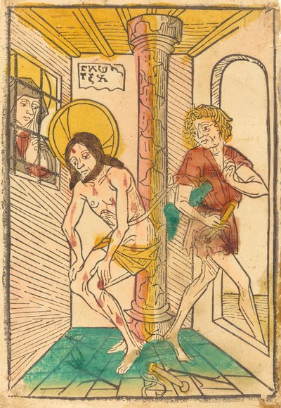 La flagelación en presencia de María, 1465-1475 de Unbekannt