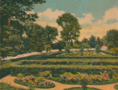 El jardín de flores, una vista del extremo oeste, 1946 de Unbekannt
