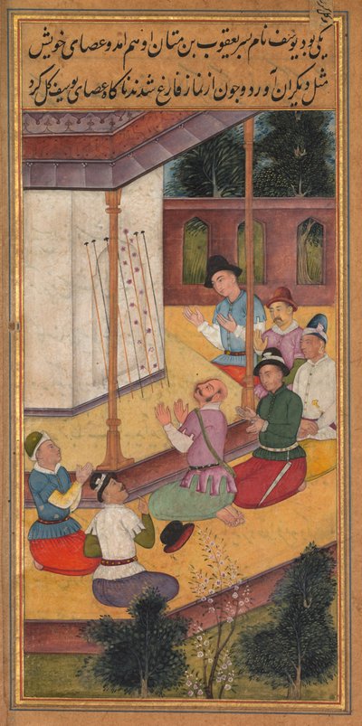 El florecimiento de la vara de José, de un Espejo de Santidad Mirat al-quds..., 1602-1604 de Unbekannt